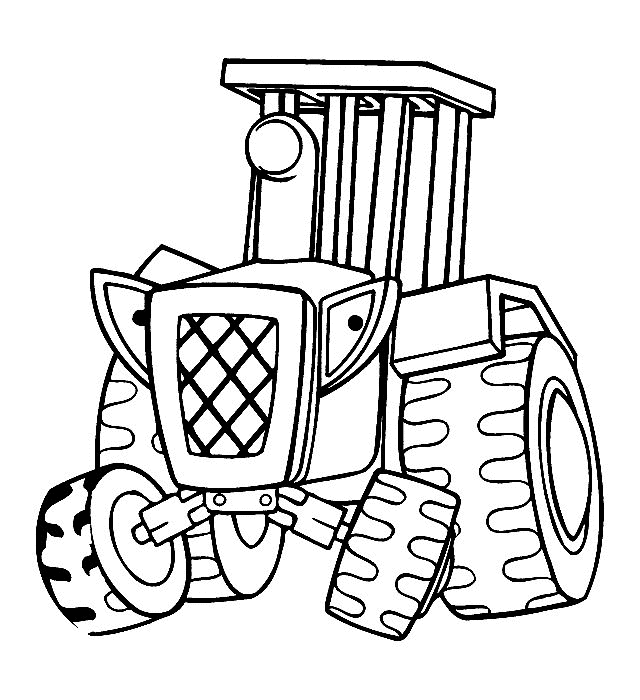 Print Hector, de traktor kleurplaat